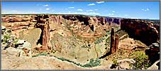 Spider Rocks with Burn on Panorama shot.