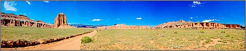 The majesty of Cathedral Valley Panorama.