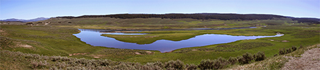 Hayden Valley Panorama In Yellowstone