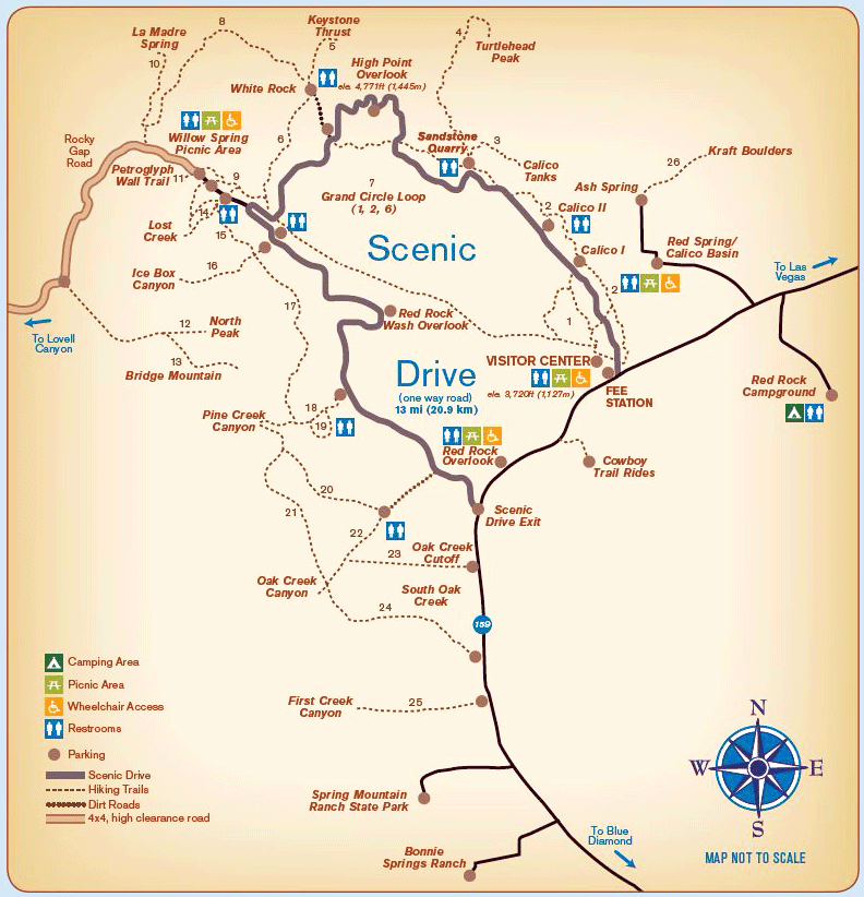 Map Of Red Rock Canyon