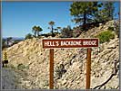 Hell's Backbone Sign.