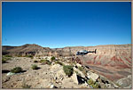 Helicopter at crest of Canyon