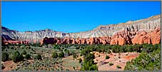 Mountains surrounding Kadachrome Basin State Park.