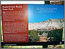 Sign at Kadachrome Basin State Park.