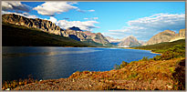 Lake Sherburne Grinnell Glacier In Distance