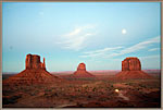 Cars leave the valley by Moonlight