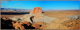 Sunset over Lake Powell and Lone rock