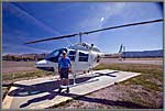 Our Hero, Carl Roessler before take off in the Helicopter.