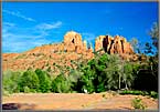 Cathedral Rock at Sunset with fabulous reflections.