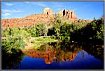 Cathedral Rock with reflection.