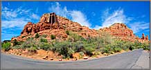 Chapel of the Holy Cross and Twin Buttes with the Nuns.