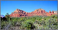 Chapel of the Holy Cross and Twin Buttes from Scenic Turn.