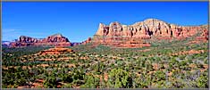 Chapel of the Holy Cross, Twin Buttes and Munds from Bell Rock.