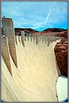 Face of Hoover Dam up close.