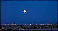 Perigee Moon Above Vegas - Panorama