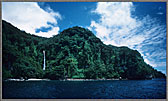 Waterfall With Beach And Jungle